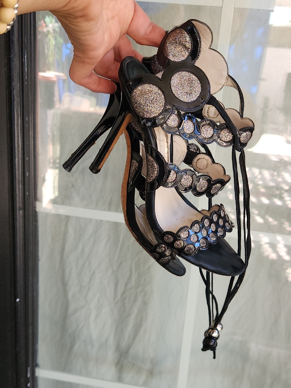 Sophia Webster black withGlitter/ sparkle heels! - Picture 2 of 9